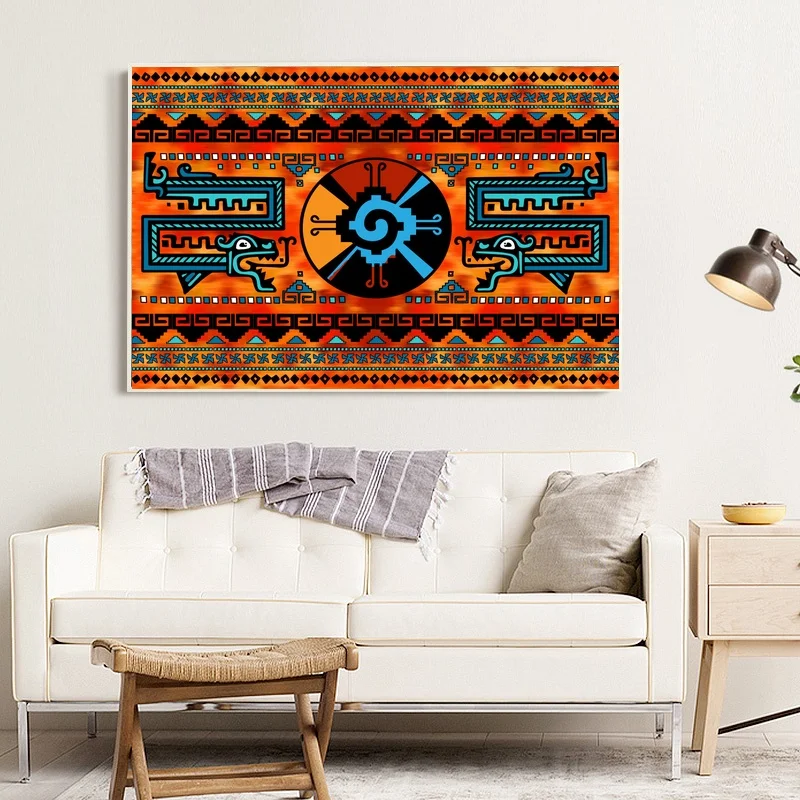 Hunab Ku Mayan Symbol Modern Home Decor Canvas Painting Art Print Wall Picture | Дом и сад