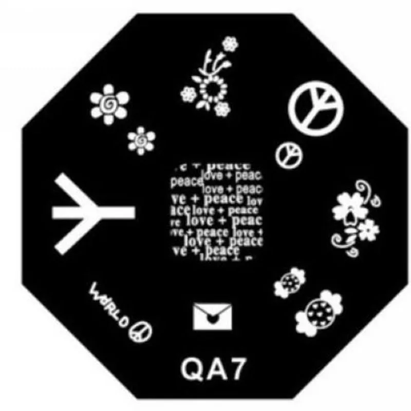 QA новый дизайн штемпелюя пластина маникюр ногтей печать шаблон конверт