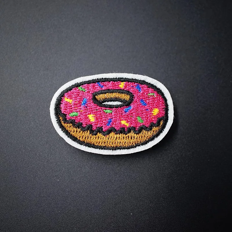 Пончик(Размер: 2,8x4,2 см) тканевый значок для украшения нашивки джинсовых курток Сумка Одежда швейная декоративная аппликация