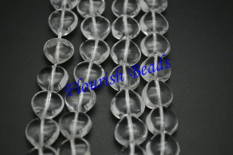 

1Strand 10MM Natural clear crystal heart shape beads