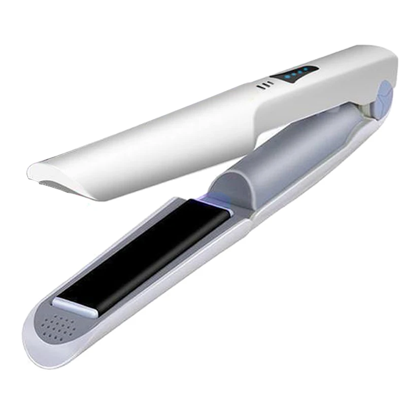 White Usb зарядка бигуди для волос инструмент для выпрямления волос мини беспроводной плоский Утюг щипцы для завивки волос - Цвет: White