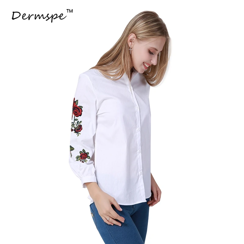 Blusas Плюс Размеры рубашка Для женщин топы Blusa блузки Вышивка 2018 5XL плюс женская