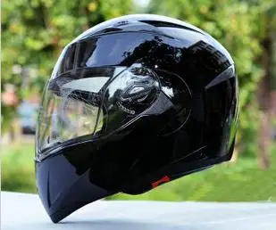 Casco capacetes casco мотоциклетный шлем winderproof модульные шлемы с двойной Лен s m ore лучше, чем jiekai 105 шлем XS s m l - Цвет: gloss black