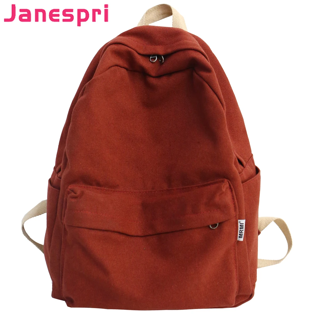 Janespri высококачественный рюкзак Холщовый женский цельный Escolar для девочек
