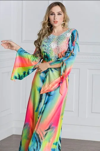 Мусульманская одежда Весенняя искусственная кафтан Катар ОАЭ мусульманский