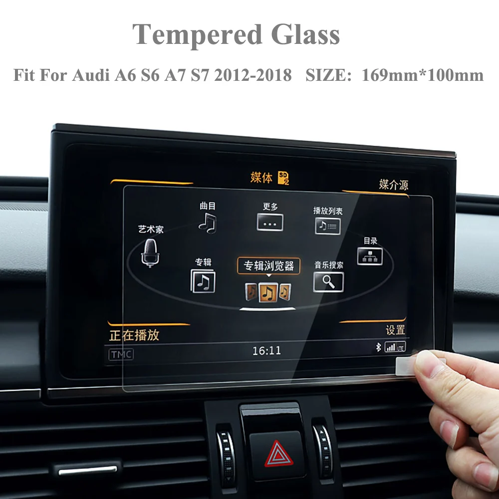Автомобильные протекторы экрана GPS навигации для Audi A6/A7 2012 2018 закаленное стекло с