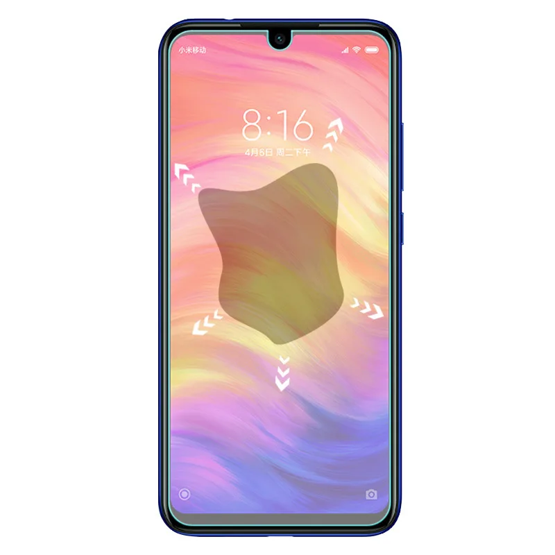 Закаленное стекло для Xiaomi Redmi Note 7 2 шт. Защитное экрана Защитная пленка телефона 5 6
