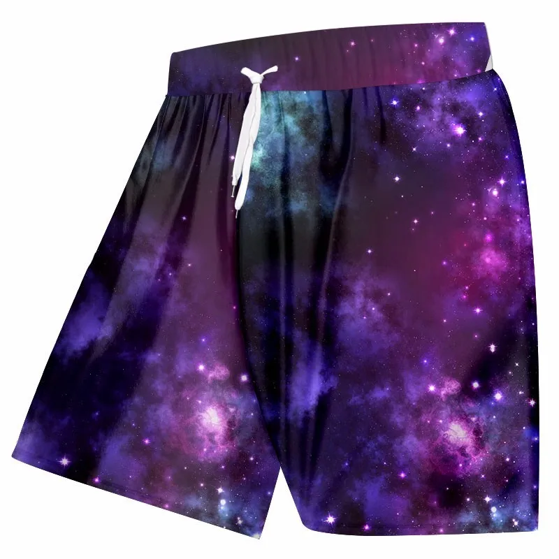 Шорты боксеры OGKB мужские с 3D принтом модные пляжные шорты Галактики космоса