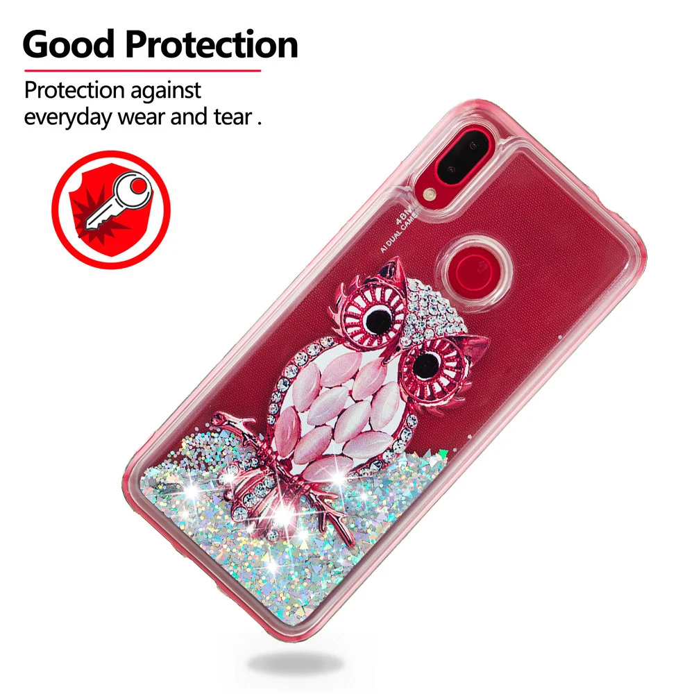Красный силиконовый чехол из ТПУ для mi Note 7 Xio mi Red mi Note 7 Dyna mi c жидкий зыбучий песок чехол-бампер Xio mi Xao mi Red mi Note 7 Funda