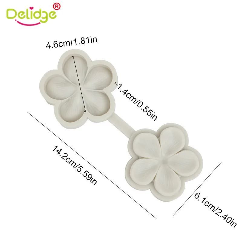 Delidge сливы силиконовая формочка в виде цветов Sugarcraft инструмент для украшения
