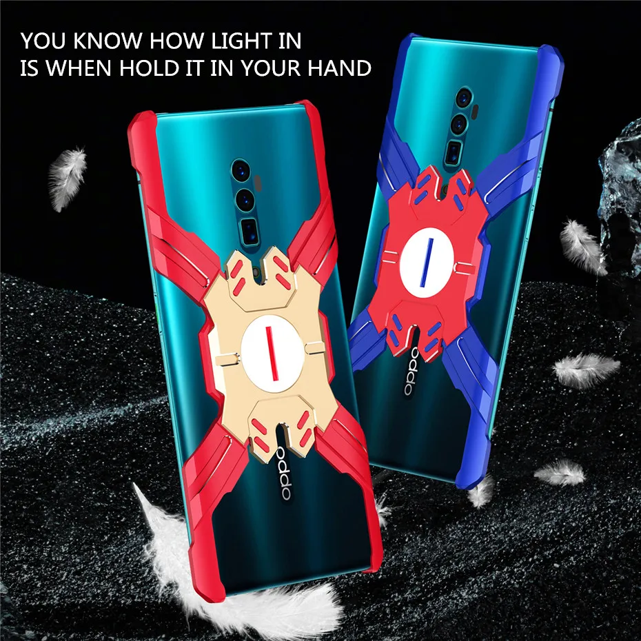 Для OPPO Reno 10X зум металлический корпус Ultra lightweght механическая рука алюминиевая рамка бампер Броня чехол для телефона OPPO Reno Funda