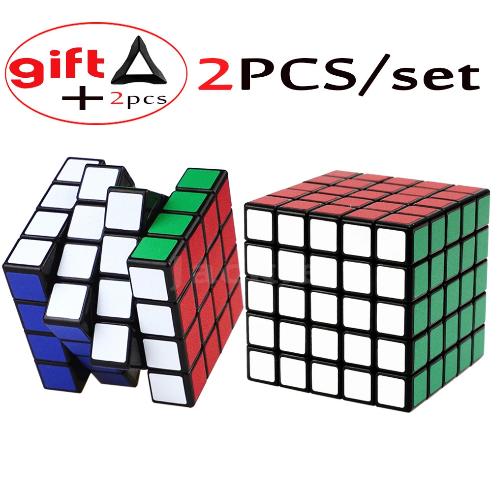 2 шт./компл. 4*4 5*5 Рубика от ShengShou размером кубики Профессиональный Скорость 4x4x4 5x5