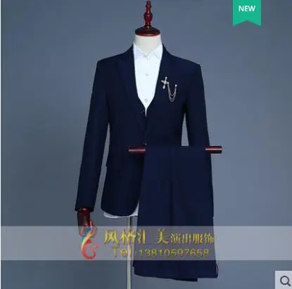 Белый Мода 2020 Новое поступление приталенный мужской костюм комплект с штаны