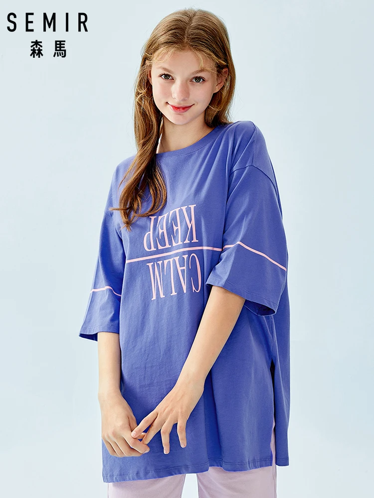 Женская хлопковая рубашка с вырезом Лодочка SEMIR женская длинными рукавами Lomg топ