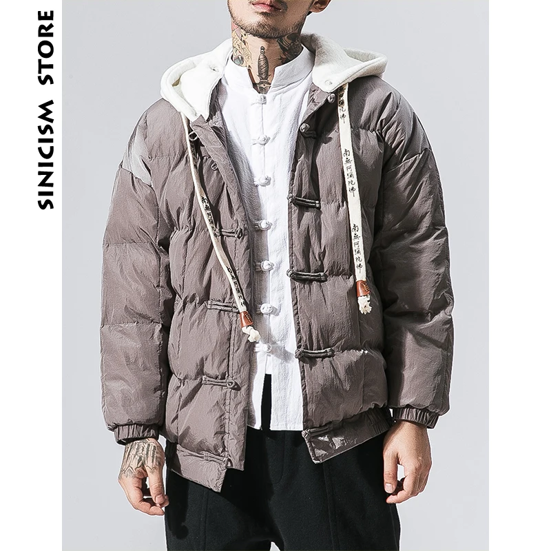 Sinicism Store Мужская зимняя пуховая куртка 2018 цветная с капюшоном пальто черные парки