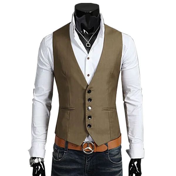 2020 горячая Распродажа 100% хлопок костюм жилет Мужская Весенняя мода тонкий фитнес