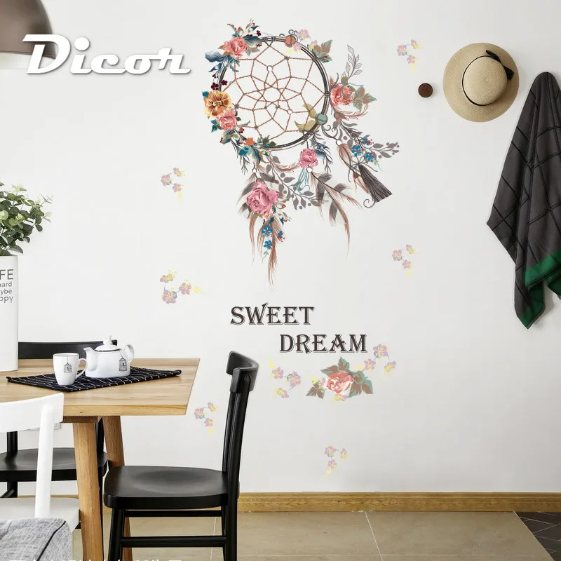 DICOR Новинка 2019 года прекрасный венок наклейки на стену для домашний декор