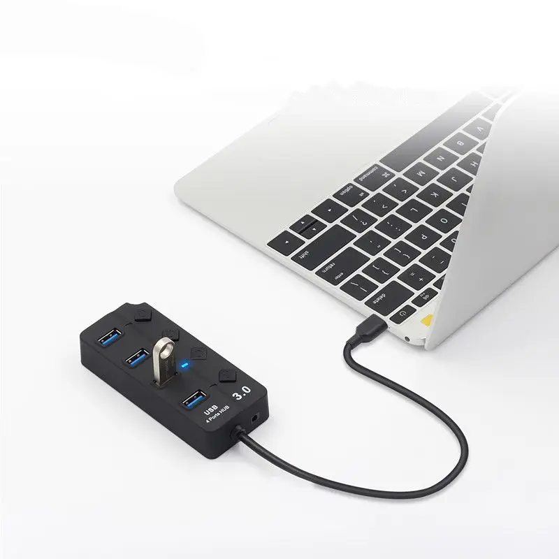 Usb Hub 3 0 5 Гбит/с Высокоскоростной 4 портовый концентратор разветвитель вкл/выкл