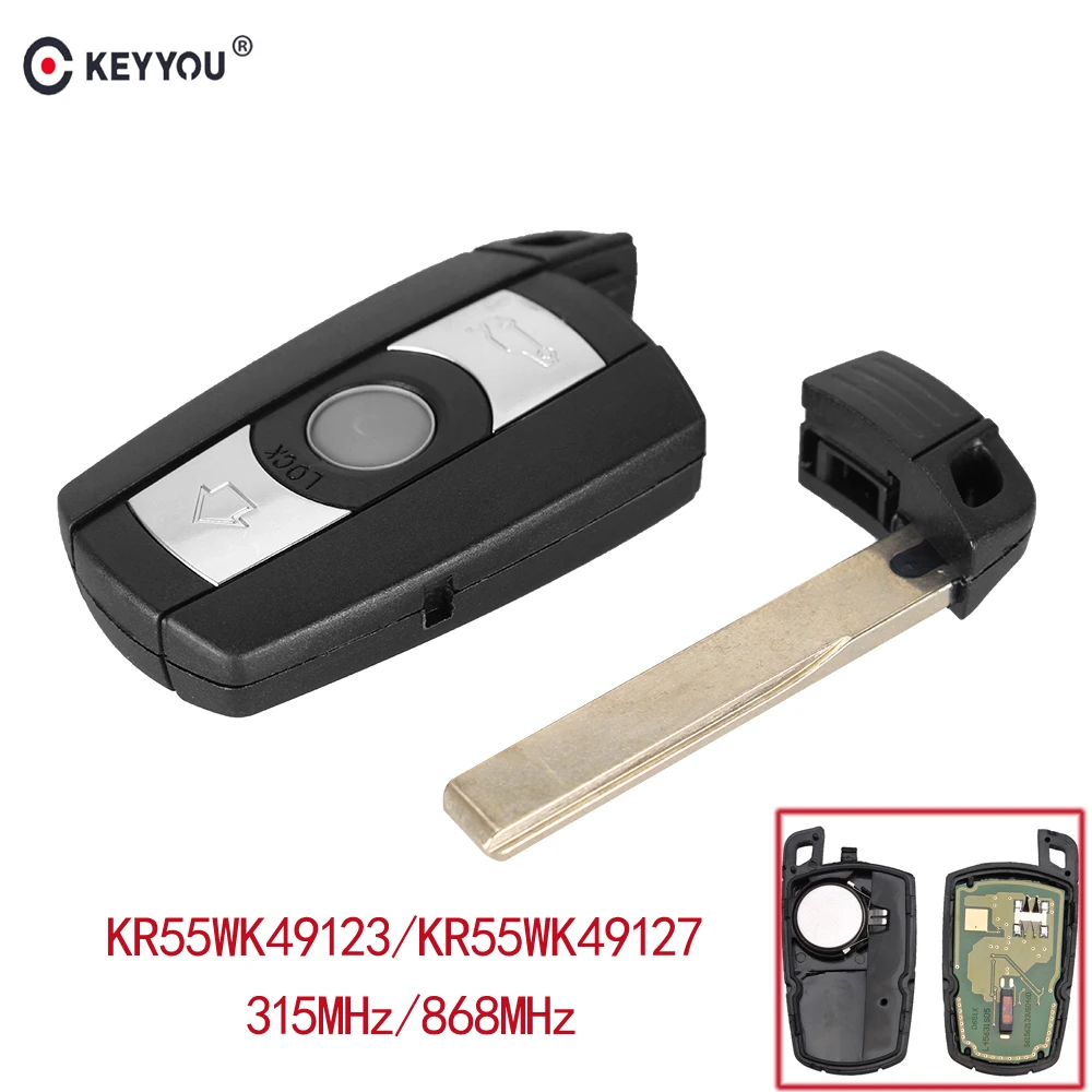 KEYYOU 315/868 МГц 3 кнопки дистанционного Управление автомобиль смарт ключ KR55WK49123 для
