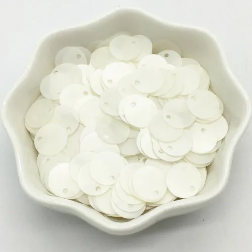 Matte white Матовые блестки 10 мм круглые свободные ПВХ блестки пайетки для шитья одежды Свадебные поделки для женщин DIY аксессуары для одежды 500 шт 20 г - Цвет: Matte white