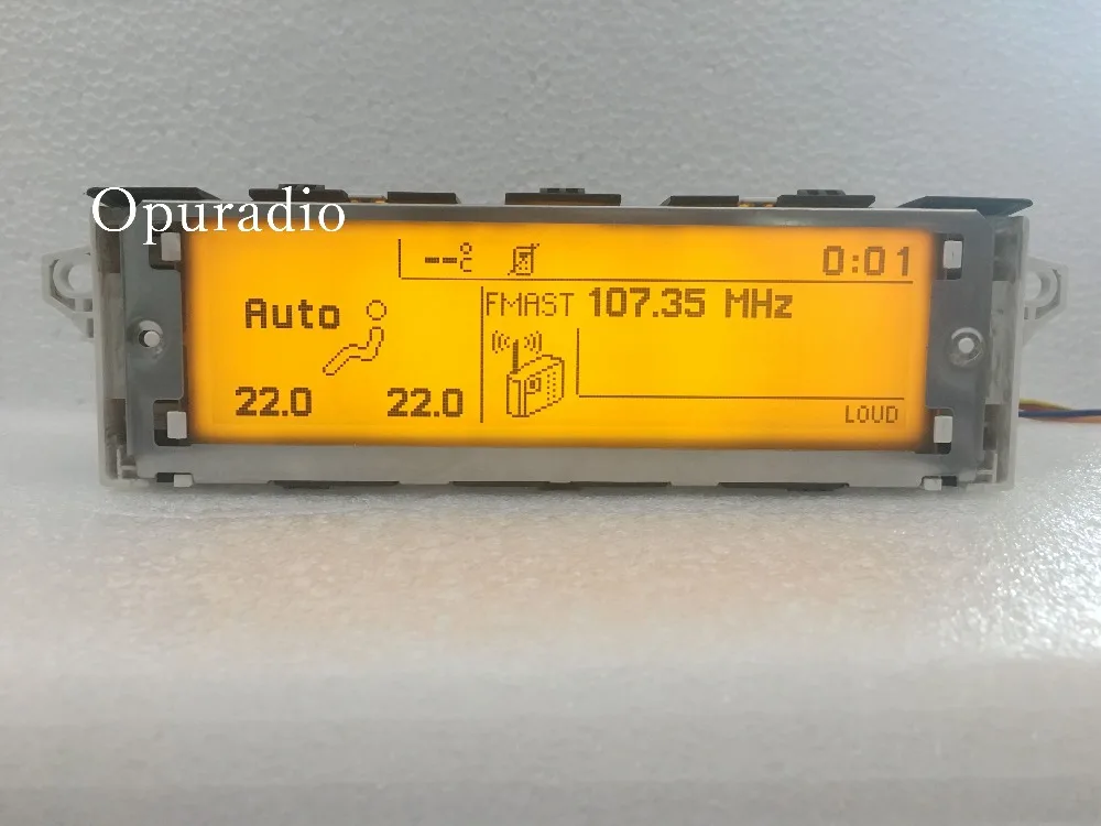 Экран Поддержка USB Двухзонный воздуха Bluetooth Дисплей желтый монитор 12 pin для Peugeot 307