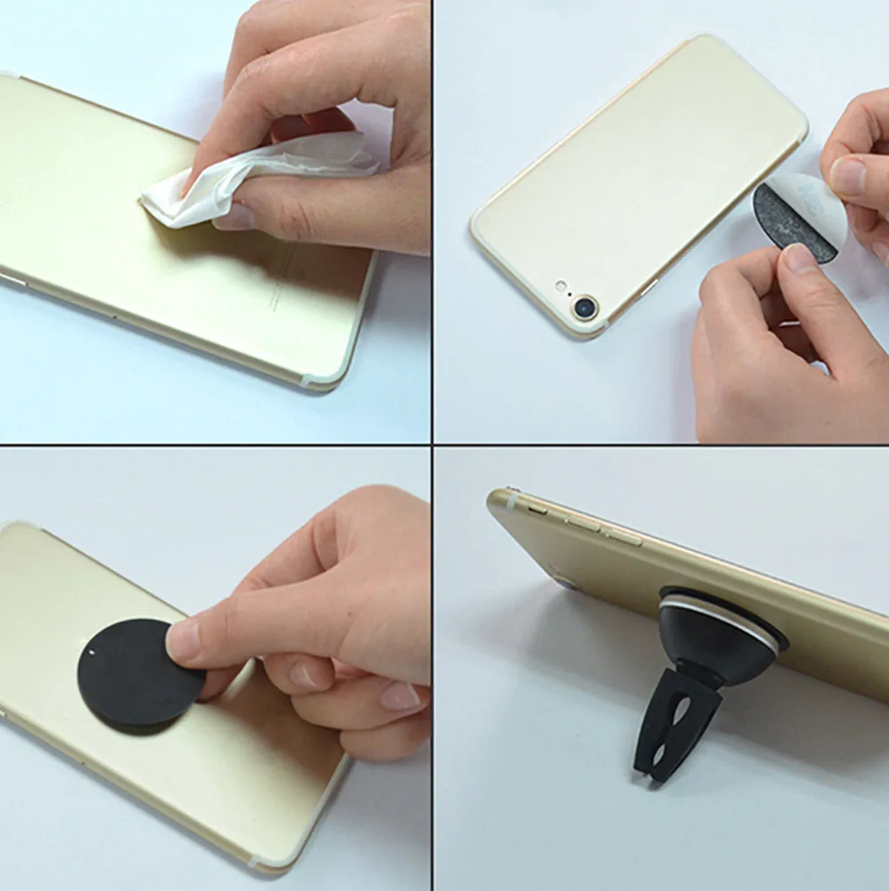 Автомобильный держатель для телефона 2 шт. круглая металлическая пластина всех