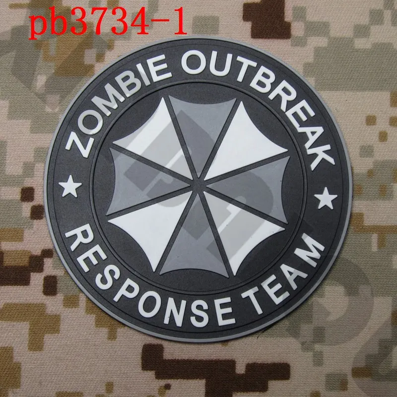 PB3734 Grey 3D ПВХ заплатка "зонтик" Корпорация ZRT зомби OUTBRESK ответная команда - Цвет: PB3734 Grey