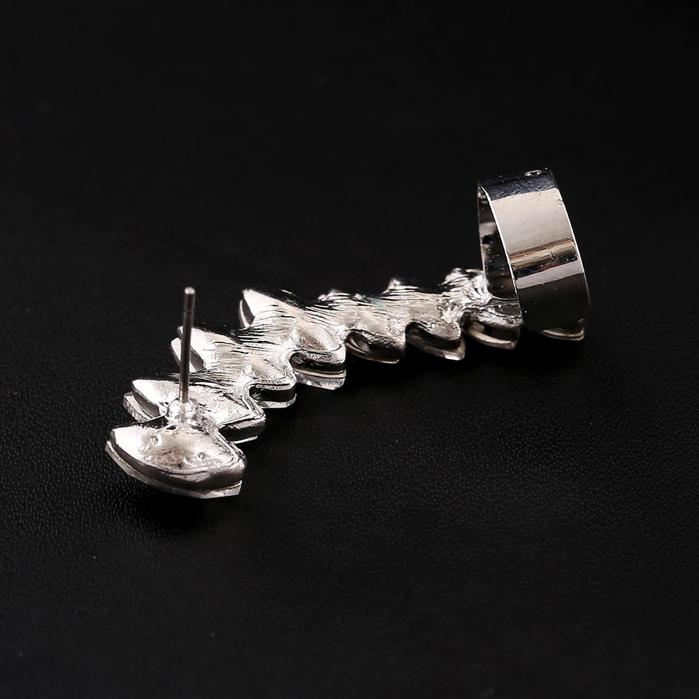 Модные женские ювелирные изделия ZLDYOU капельные кристаллы левое ухо манжеты