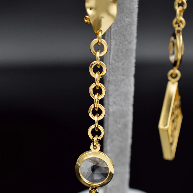 Ювелирные изделия Sunny Jewelry квадратные серьги фурнитура для женщин длинные