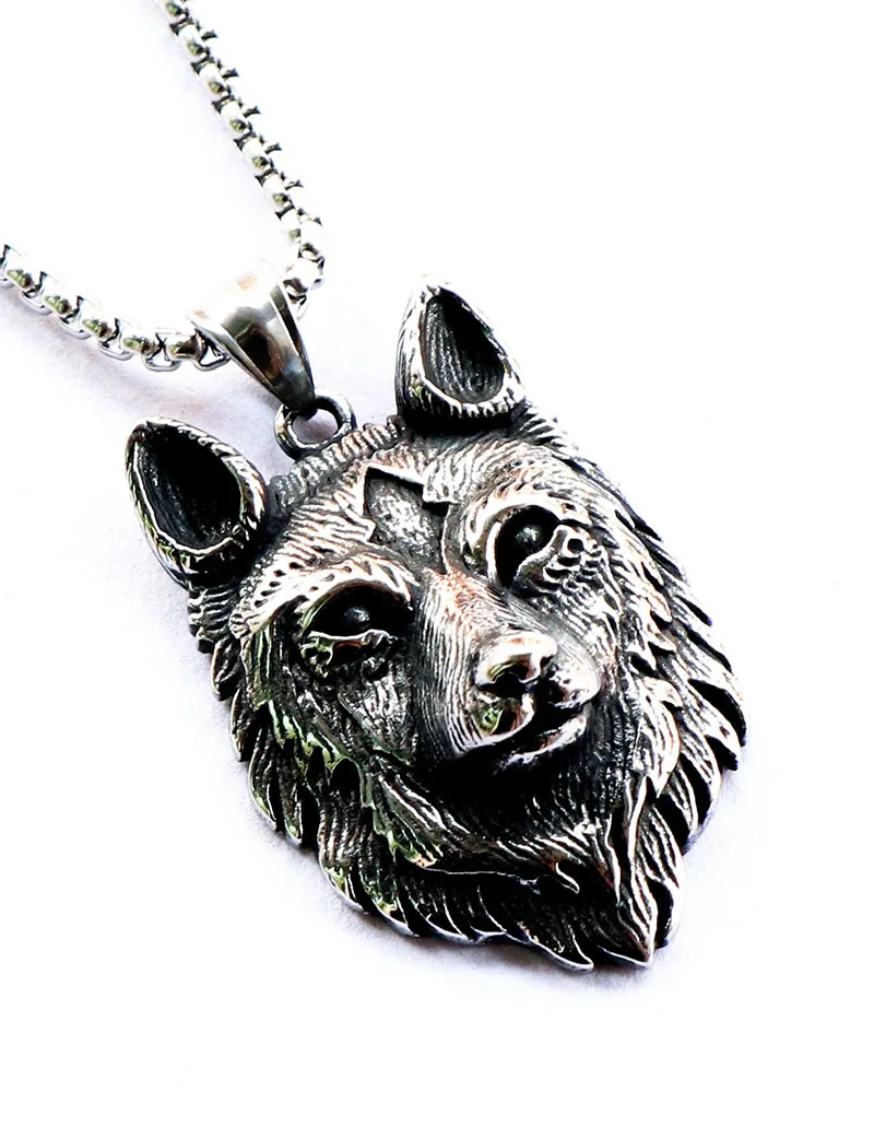 1pcs 316L stainless steel new design howling wolf pendant necklace viking men celt Charm | Украшения и аксессуары