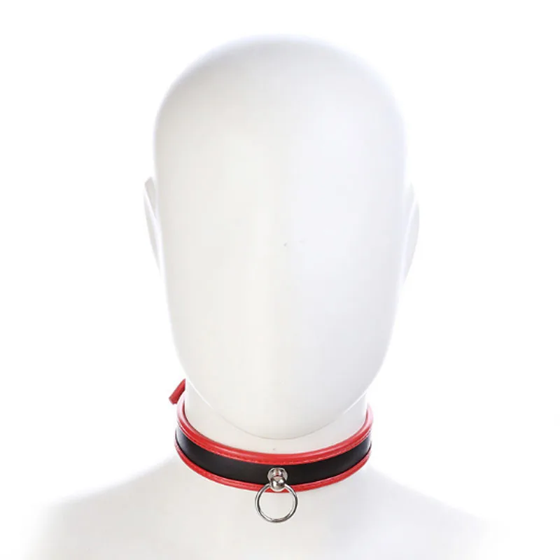 Взрослый женский мужской сексуальный раб PU кожаный ошейник БДСМ ожерелье бондаж