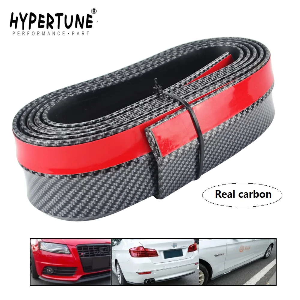 Hypertune настоящая углеродная резина мягкая черная полоса бампера для автомобиля