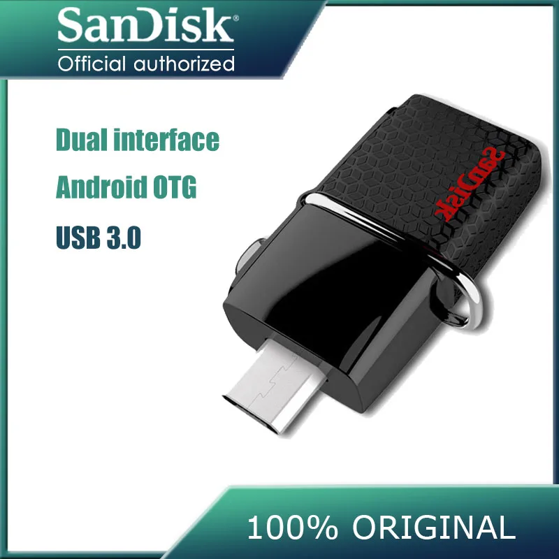 Двойной Флеш накопитель SanDisk OTG USB флэш 32 Гб ультра двойным интерфейсом 16 130 м/с 3 0