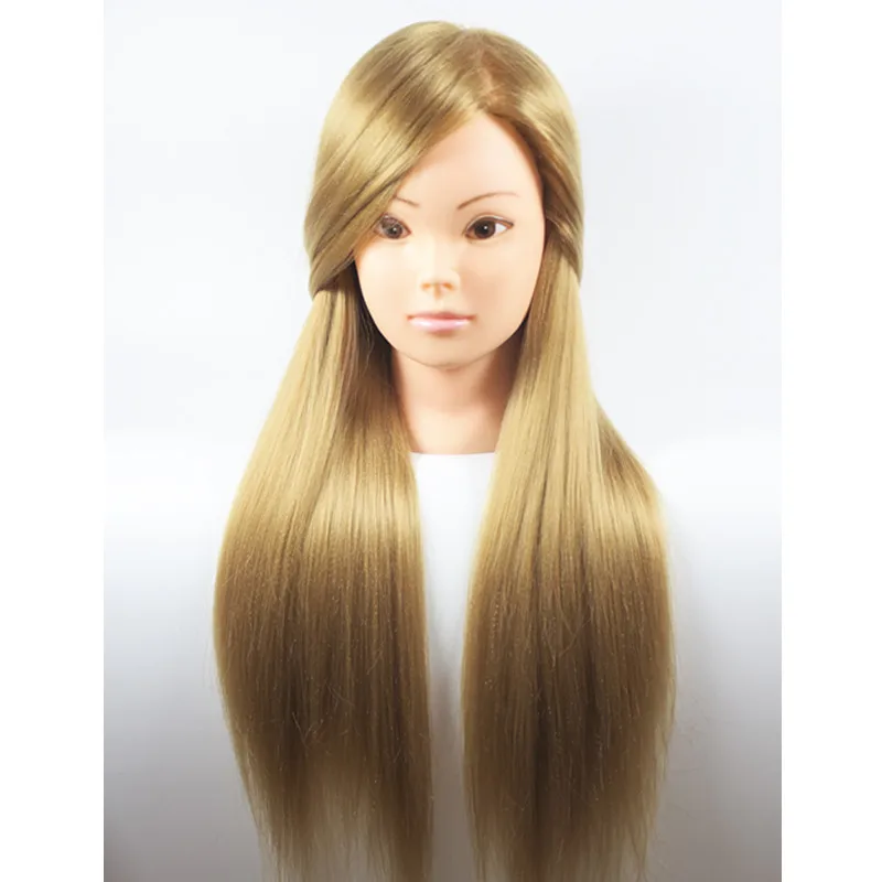 Голова манекен Парикмахерская с длинными светлыми волосами 26 дюймов 100%|head model|head