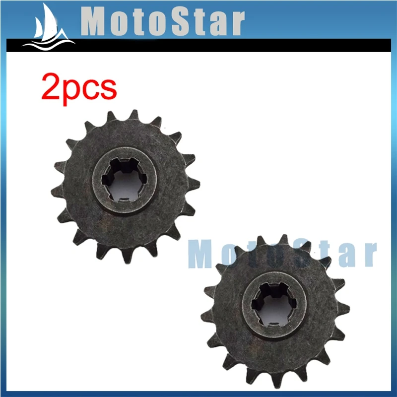 Передняя коробка сцепления 2 шт. передач шестеренка звездочка цепи T8F 17 зубьев для