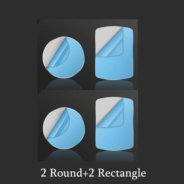 2Round 2Rectangle Металлическая пластина-диск iron Shee магнит держатель мобильного телефона для Xiaomi mi9 Магнитный держатель на вентиляционное отверстие автомобиля Подставка для телефона - Цвет: 2Round 2Rectangle