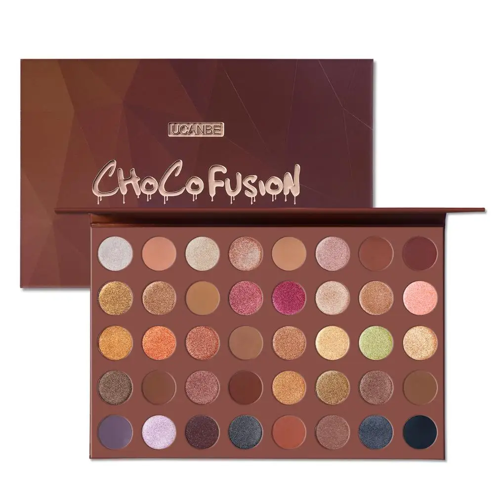 Ucanbe Новый CHOCO FUSION 40 цветов Тени для век бронза с перламутровым блеском Палетка