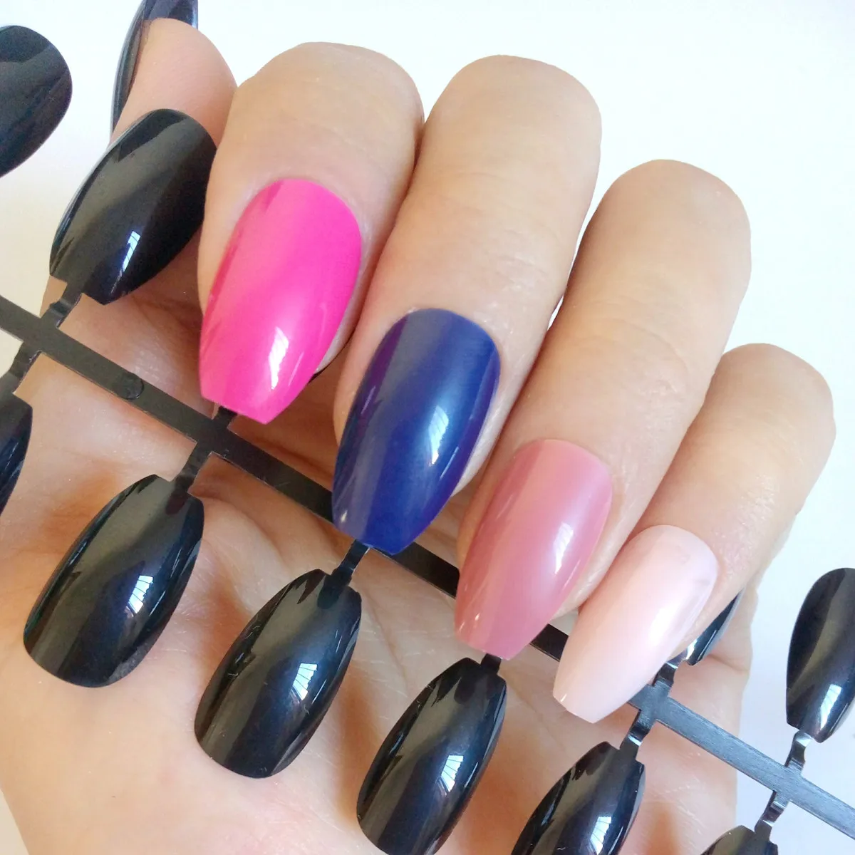 

Fashion White Coffin Fake Nails Artificial Stiletto False Nail For Design Press On Fingernail Manicure Tool