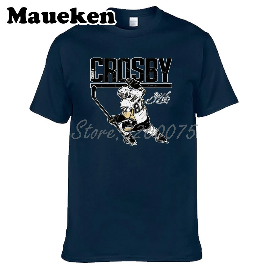 Модная футболка наивысшего качества Sid 87 Sidney Crosby футболки с коротким рукавом 100%