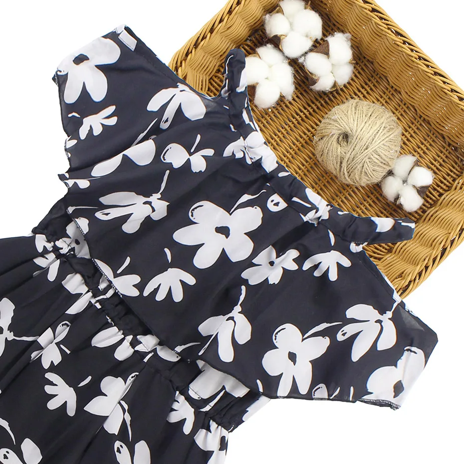Dress For Girls Floral Pattern Summer Girl Sleeveless Kids Teenage Children'S Costumes 6 8 10 12 13 14 | Детская одежда и