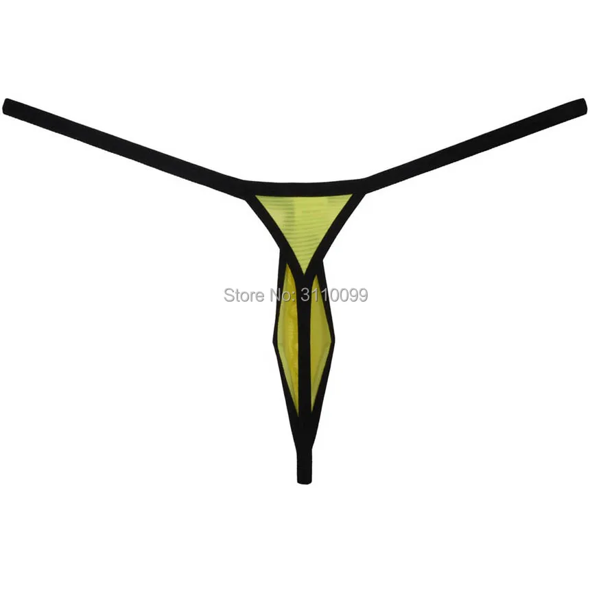 Мужские стринги из ледяного шелка тонги в полоску мини стринги| |
