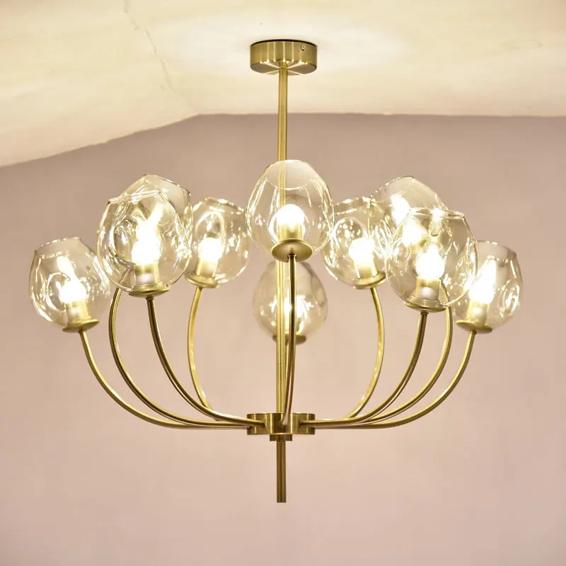 Современный из прозрачного стекла Люстра для гостиной кухни спальни