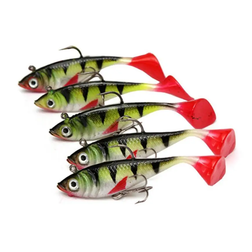 Горячая Распродажа! 5 шт./компл. рыболовная Мягкая приманка легкая свинцовая