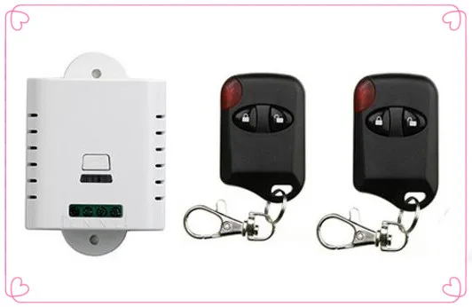 

85V 110V 120V 220V 250V 1CH Wireless Remote Control Switch 1*Receiver +2* cat eye Transmitters for Appliances Gate Garage Door