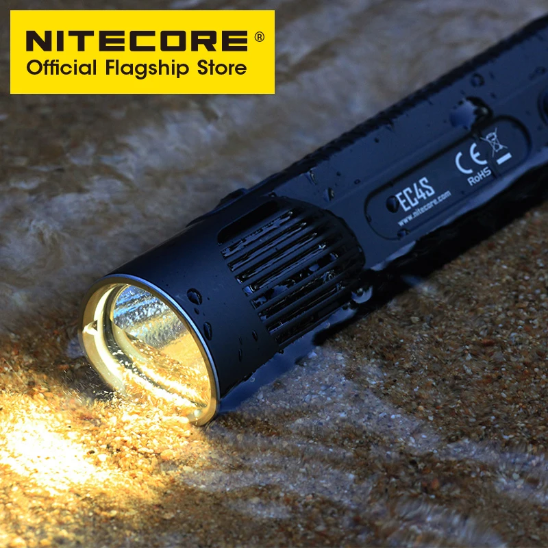 NITECORE EC4S светильник с высоким потоком, наружный светильник с литиевой батареей, светодиодный Мощный светильник, водонепроницаемый светильник-вспышка