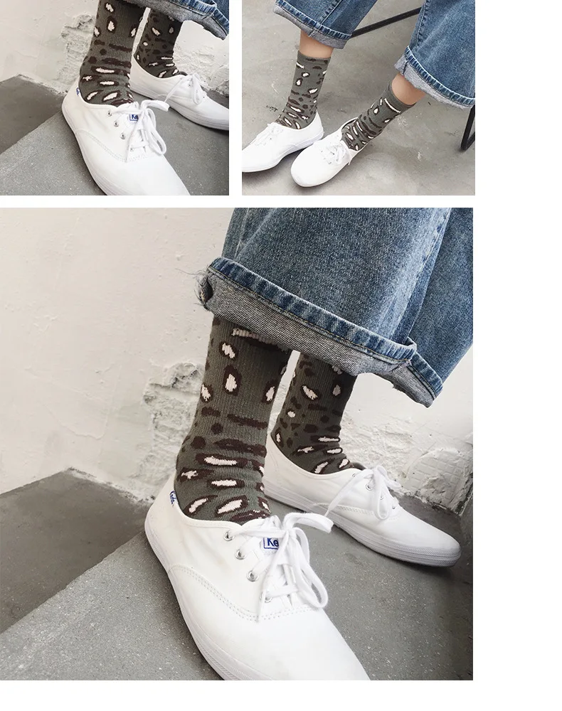 SP& CITY, модные, леопардовые, с рисунком, Харадзюку, короткие носки, женские, хипстерские, крутые, по щиколотку, женские, хлопковые, современные, забавные, повседневные носки