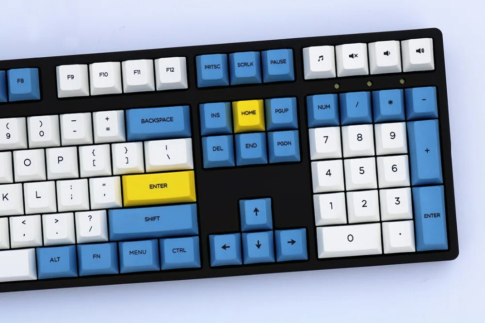 Голубое небо и белое облако keycap 108/155 клавиш PBT Вишневый профиль краситель-сублимированный MX Переключатель для механической клавиатуры keycap