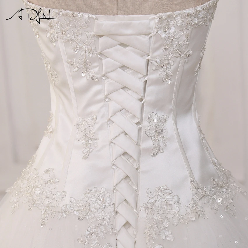Adln Свадебные платья vestidos de Novia с плеча Милая Тюль длинное платье невесты Кружево вверх обратно плюс Размеры