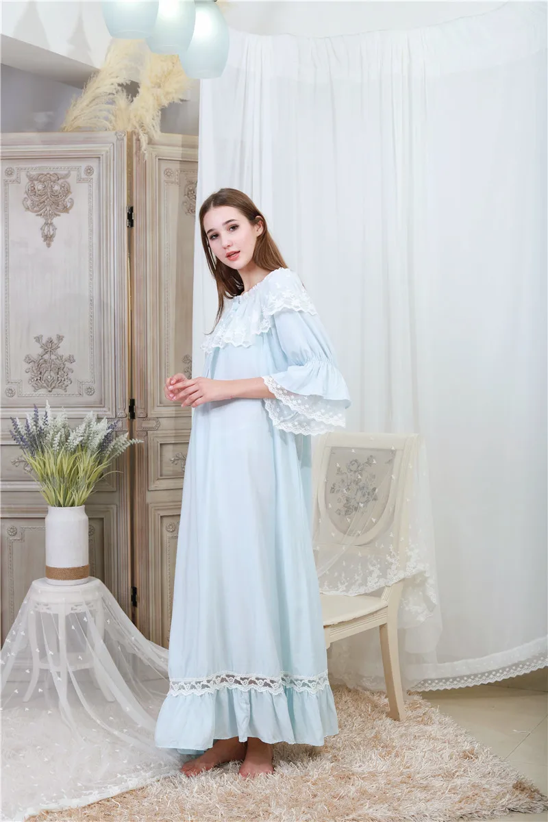 Осенняя Ночная одежда для женщин, домашняя одежда, ночная рубашка, платье, винтажная ночная рубашка размера плюс, хлопковая ночная рубашка T331