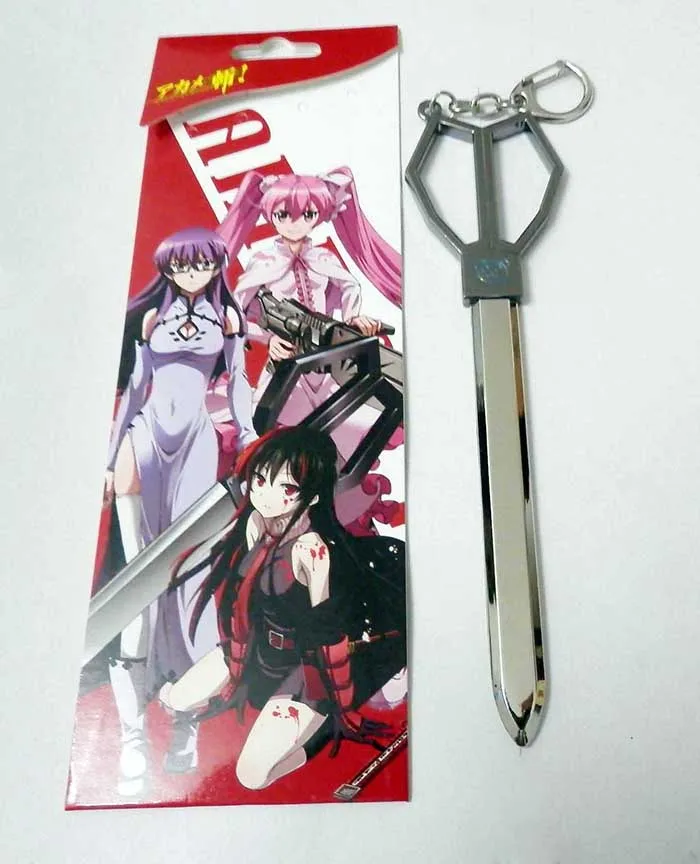 Оптовая продажа/Розничная Аниме Akame ga kill! брелок для ключей куроме в виде меча с